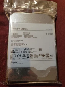 Disque dur interne SAS WD Ultrastar DC HC550 18 To 3,5" 7200 tr/min 12 Go/s 0F38353 - Photo 1/1