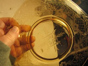 Vintage set of 5, 8" octaGon plates in Amber, very good condition - Picture 1 of 4