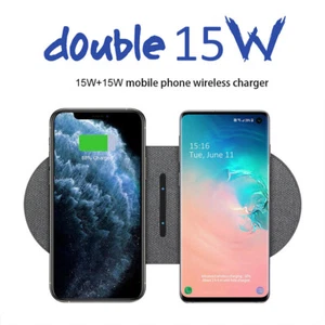 2In1 Wireless Charger Mat Dual 15W Charging Pad For Google Pixel 8 Pro 7 6 5 4XL - Picture 1 of 14