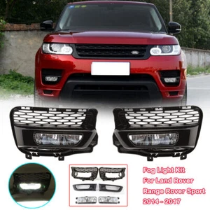 6PCS Front Bumper Fog Light Lamp Grille Trim Kit For 2014-2017 Range Rover Sport - Imagen 1 de 12