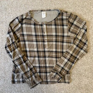 Kate Quinn girls plaid bamboo long sleeve shirt size 13-14y - Picture 1 of 5