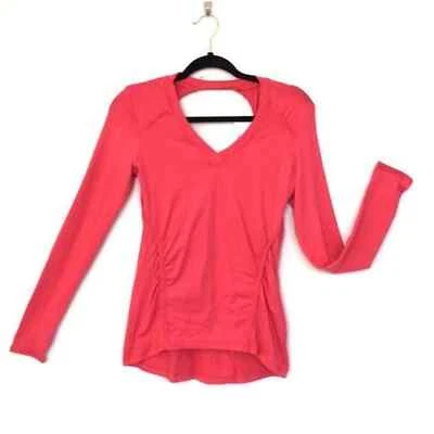 VIMMIA Top Cerradura Atlético Mangas Largas Talla M NUEVO Coral Rosa Caliente Agujero para el Pulgar Foto 1 de 4