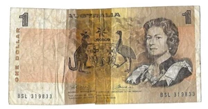 1974, AUSTRALIA 1 DOLLAR BANKNOTE,  CIRCULATED - Picture 1 of 2