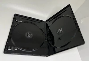 NEW 12MM 4K ULTRA HD BLACK DOUBLE (2) DVD CASE,  SLEEVE, PS2-12MM UHD(G22) - Picture 1 of 3