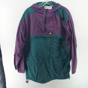 vintage sierra designs jacket men size small color block hooded Rain quarter zip - Picture 1 of 8