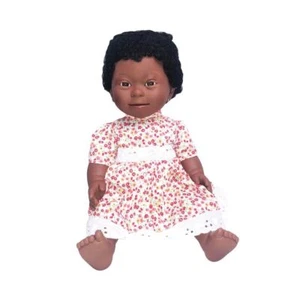 Muñeca Niña Síndrome de Down 14,5 pulgadas / 37 cm de altura De pie Cabello Africano - Imagen 1 de 3