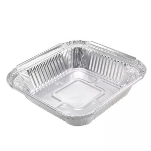 Sartenes de papel de aluminio de 6,3" x 6,3", bandejas desechables de 15 oz contenedores 20 un. - Imagen 1 de 4