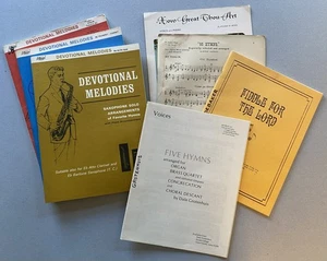 CHRISTIAN SHEET MUSIC - Lot of 7 items - Devotional Melodies & Hymns - Picture 1 of 8