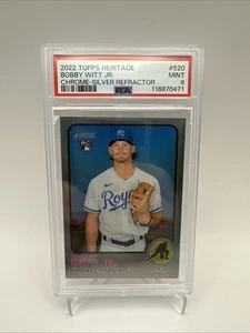 Bobby Witt Jr 2022 Topps Heritage Silver Refractor RC #520 178/373 PSA 9 MINT - Picture 1 of 2