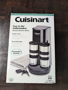 Cuisinart TTG-500CRC Two To Go Coffeemaker w/ Two 14oz Stainless Mugs NEW IN BOX - Picture 1 of 4