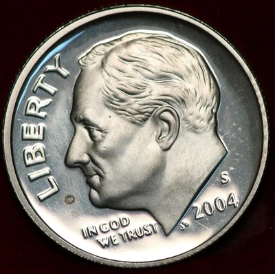 Uncirculated Proof 2004-S San Francisco Mint Silver Roosevelt Dime - Image 1 of 2