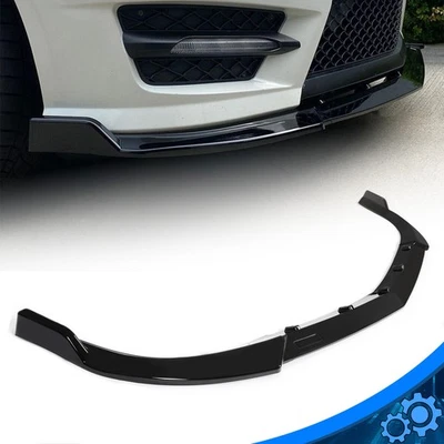 Divisor de labios de parachoques delantero negro brillante para Mercedes Benz W204 clase C 08-14 Foto 1 de 4