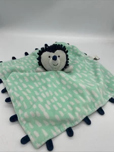 Oh Joy Target Navy Hedgehog Mint/White Gray Blue Plush Security Blanket Lovey - Picture 1 of 5