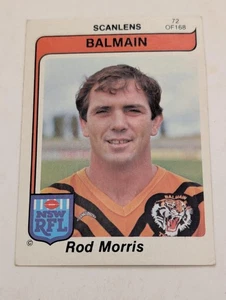 1980 Scanlens Rugby League Card #72/168 Rod Morris Balmain Tigers Vintage NRL - Bild 1 von 2