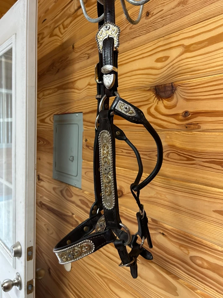 Halter Kathy’s Showmanship, corte Congreso, tamaño completo con piedras azules Foto 1 de 4