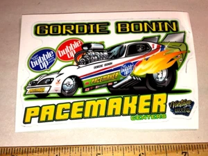 Gordie Bonin BUBBLE UP PACEMAKER Funny Car Decal Sticker NHRA Drag Racing Decal - Picture 1 of 2