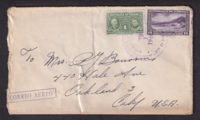 Panamá 1946 cubierta buque de carga SS Alcoa Pilgrim to Oakland CA Foto 1 de 2