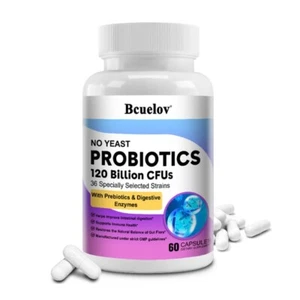 Probiotics 120 Billion CFU Potency Gut Health 120 Capsules Probiotic Supplement - Picture 1 of 10
