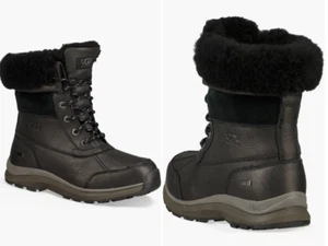 UGG  Adirondack Round Toe Leather & Suede Waterproof Women's Booties 10 US ~NIB - Picture 1 of 4