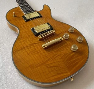 Bone Nut Electric Guitar AAAAA Flame Maple Top&Back Semi-Hollowbody Guitarra - Picture 1 of 17