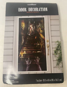 Halloween Door Decoration. 33.5" x 65". Bloody Staircase #619 - Picture 1 of 3