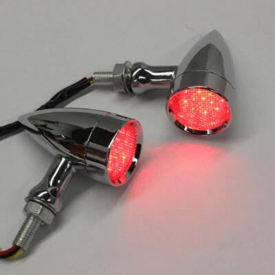 For Honda Shadow VT750 VT1100 Bullet Motorcycle LED Turn Signals Blinker Light - Image 1 of 4