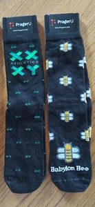 Lot 2 Freaker USA PragerU Babylonian Bee & XY Athletics Socks UNISEX - Picture 1 of 2