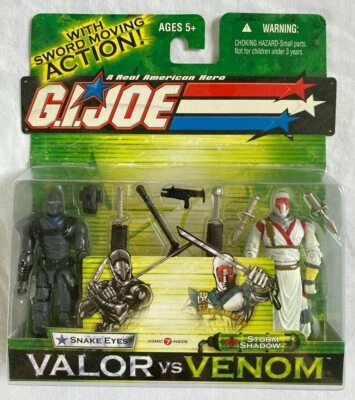 2004 GI Joe - Valor vs Venom: Snake Eyes & Storm Shadow 2-pack, NEW, MOC - Image 1 of 4