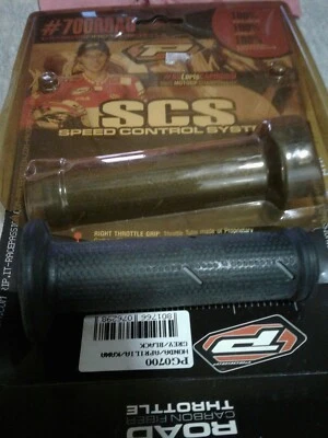 SCS PROGRIP THROTTLE GEL DUAL DENSITY GRIPS BLACK DUCATI SUZUKI YAMAHA  PG0700  - Image 1 of 4