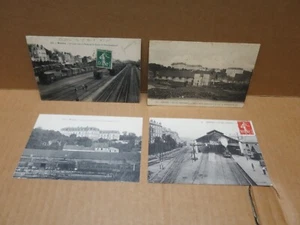 NEVERS (58) ensemble de 4 cartes gare du chemin de fer trains - Picture 1 of 1