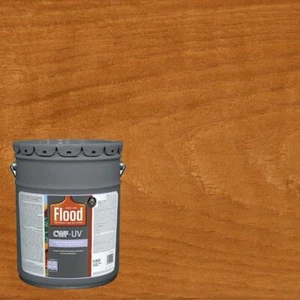 5 Gal Exterior Wood Finish Cedar Tone UV Acrylic Stain Sealer for Decks Fences - Picture 1 of 12