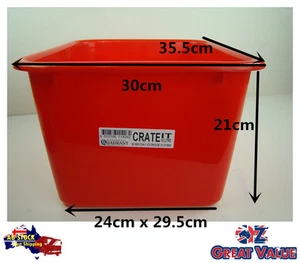 8x Multipurpose Plastic Storage Crate 15L Organizer Box Bin Tub Quadrant Q114262 - Picture 1 of 4