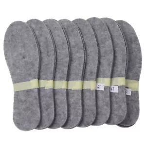 WINTER THICK FELT INSOLES SHOES BOOTS INNER SOLES MENS LADIES ALL SIZES WARM - Picture 1 of 12