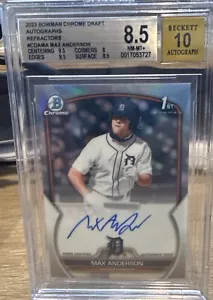 2023 Bowman Draft Chrome Refractor Auto #CDAMA MAX ANDERSON BGS 8.5 Auto 10 - Bild 1 von 2