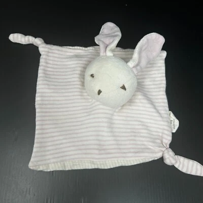 DorDor & GorGor Algodón Conejito Conejo Rosa Blanco Rayas Bebé Nudo Amoroso Esquinas Foto 1 de 4