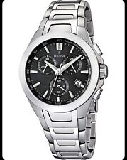 Festina Mens Chronograph Watch F16678/3 Stainless Steel New in Box