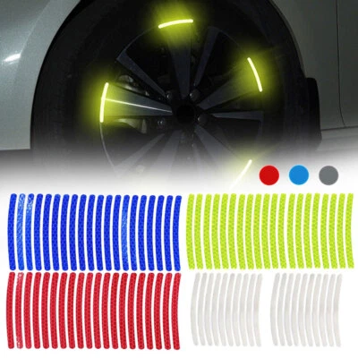 20x Reflective Car Wheel Hub Rim Stripe Tape Decal Stickers For Car Accessories - Image 1 of 4