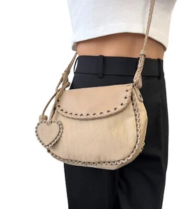 Christian Dior Vintage 2007 Trotter Monogram Crossbody Bag Charm Cream Leather - Bild 1 von 14