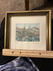 HANS FREY ORIG PENCIL SIGNED ETCHING - Picture 1 of 8