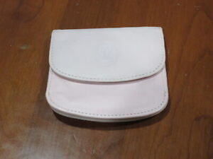 Buxton Pink Coin & Card Case Genuine Leather