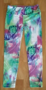 SO Damen XS Leggings Cropped Trainingshose Mehrfarbig, Dehnbar! Super süß! - Bild 1 von 3