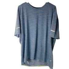 Champion Running Men's Athletic T-Shirt Size XXL Blue Yellow Green Pin Striped