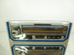 LBS ELIGOR VOLVO F10 TRUCK + TRAILER TRANSNAUTICA- WHITE+GREY 1:43 - GOOD IN BOX - Foto 1 di 12