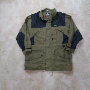 Stig Jacket Green Black Coat Men’s large Weather Rain Wind - Picture 1 of 12