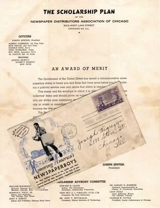 Plan de Becas Asociación de Distribuidores de Periódicos Chicago Newspaperboys FDC - Imagen 1 de 5