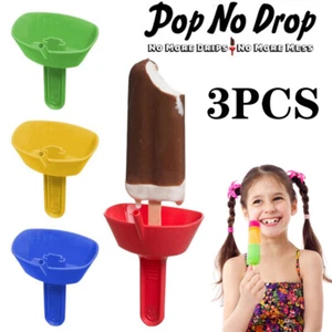 Popsicle Holder with Straw Drip Free Children Ice Cream Holder Leak Proof Dirty - Picture 1 of 15