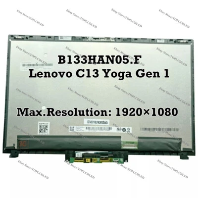 B133HAN05.F Lenovo C13 Yoga Gen 1 Chromebook FHD Bildschirm Berühren  Baugruppe - Bild 1 von 2