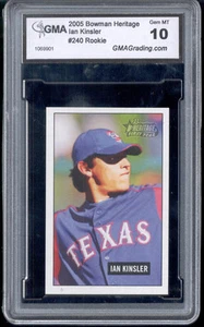 2005 Ian Kinsler Bowman Heritage Mini SP Rookie Gem Mint 10 #240 - Picture 1 of 1