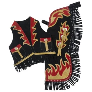 Juego de chaleco y chapas Little Riders Western - Diseño de llamas y caballos - S,M,L - Imagen 1 de 3