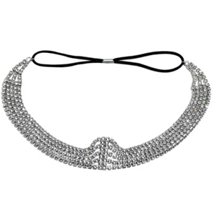 Fascia Elastica con Strass Capelli Miss Jewel Copricapo Fasce per - Foto 1 di 11